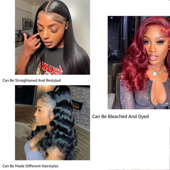 HUMAN HAIR Body Wave Lace Front Wig 4x4 Closure 180% Density Brazilian Glueless - Picture 12 of 14